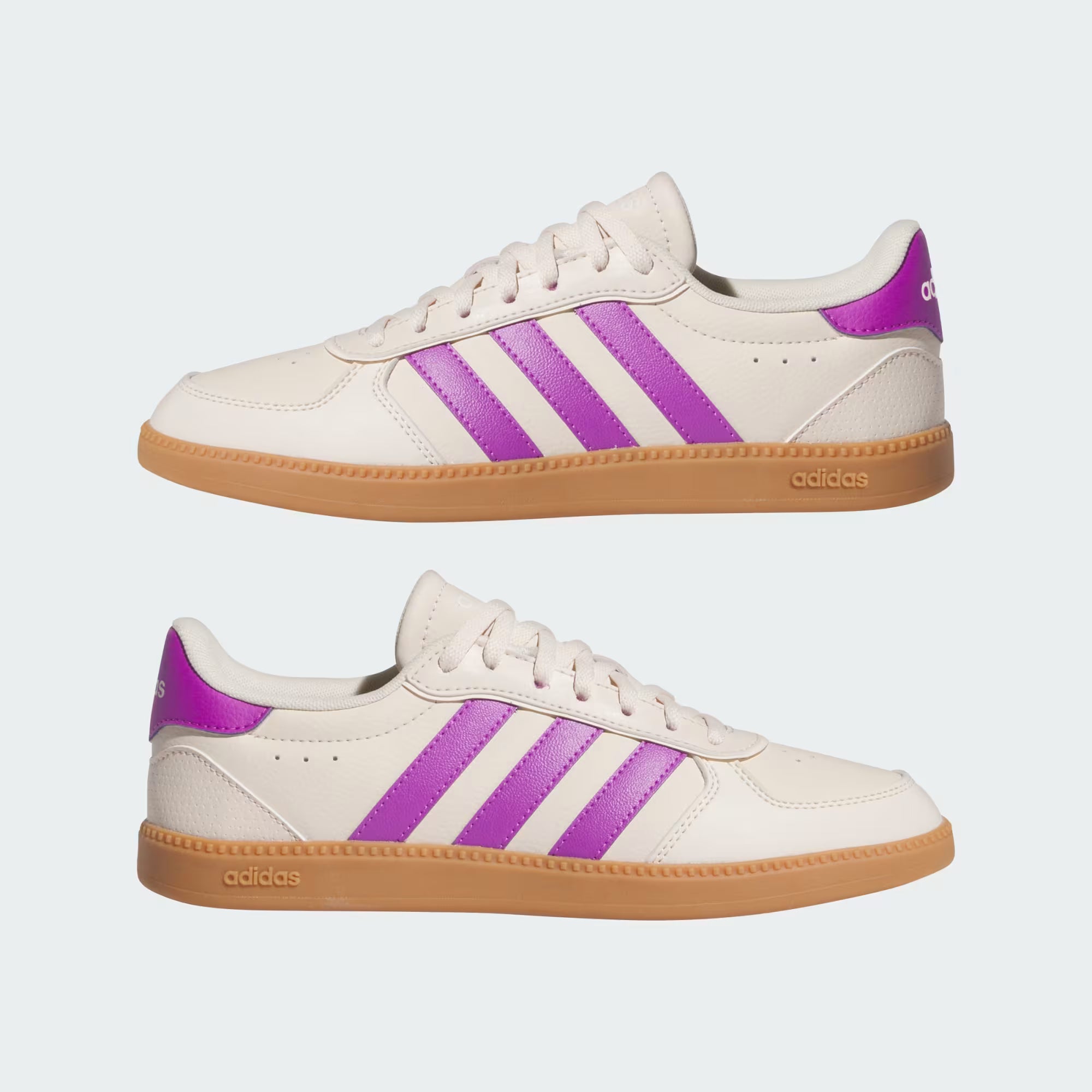 Adidas Breaknet Sleek Sneakers in Ivory/Purple Burst
