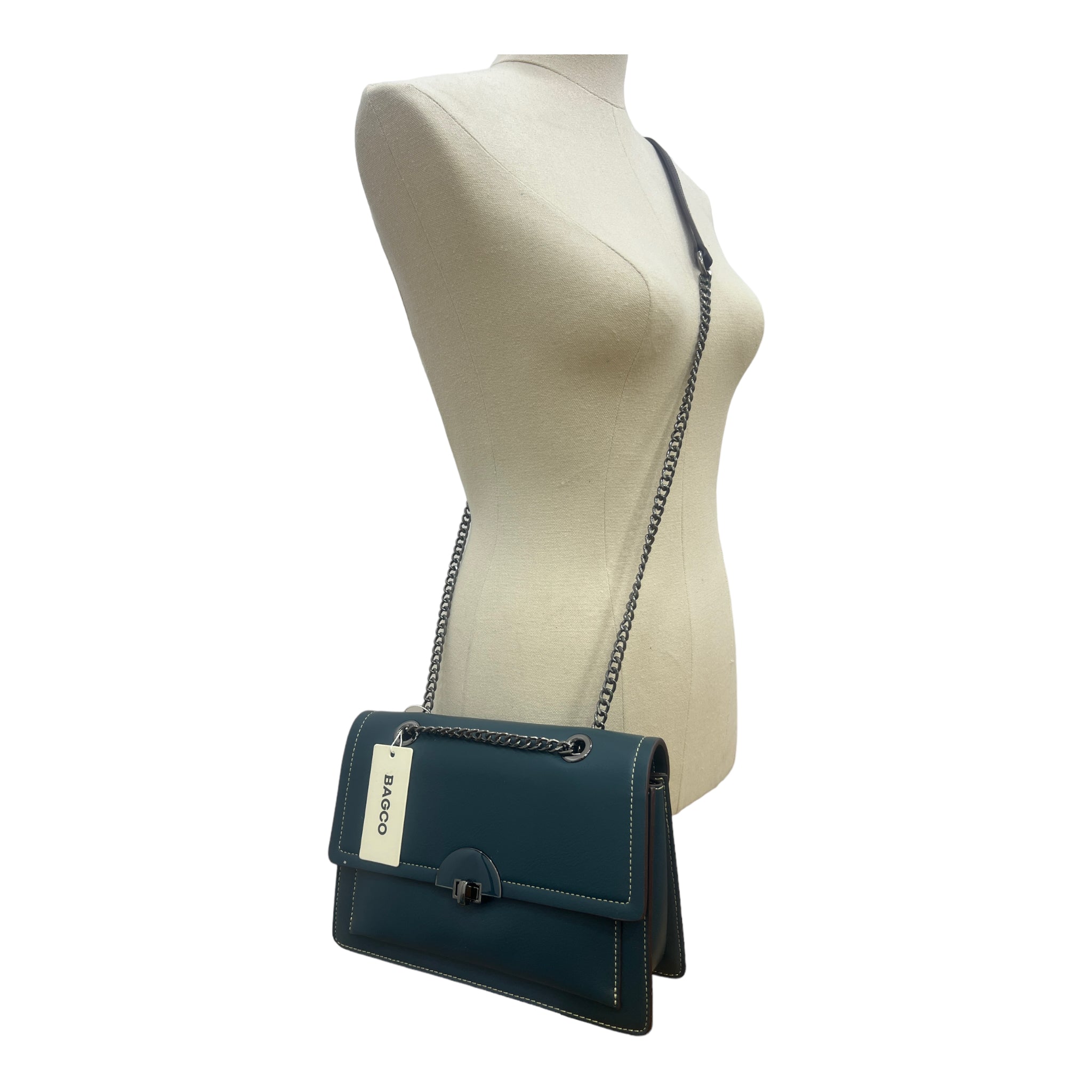 BAGCO MINI STRUCTURED SLINGBAG IN NAVY