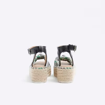 River Island Knot Espadrille Sandal in Green
