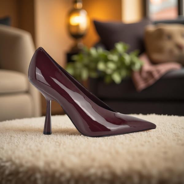 Nine West Pointed Toe Pump in Burgundy