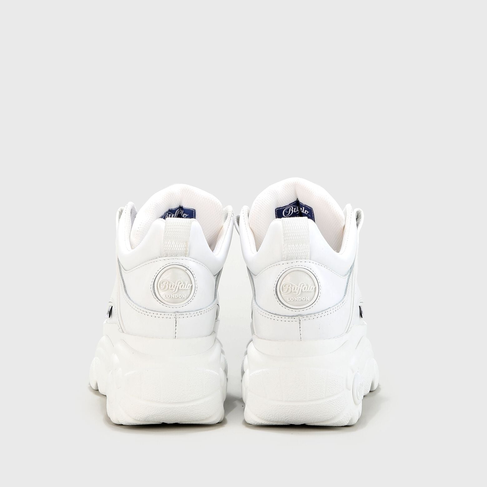 BUFFALO WHITE CHUNKY LACEE-UP SNEAKERS