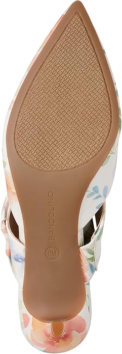 Bandolino Floral Pointed Toe Mule in Off White