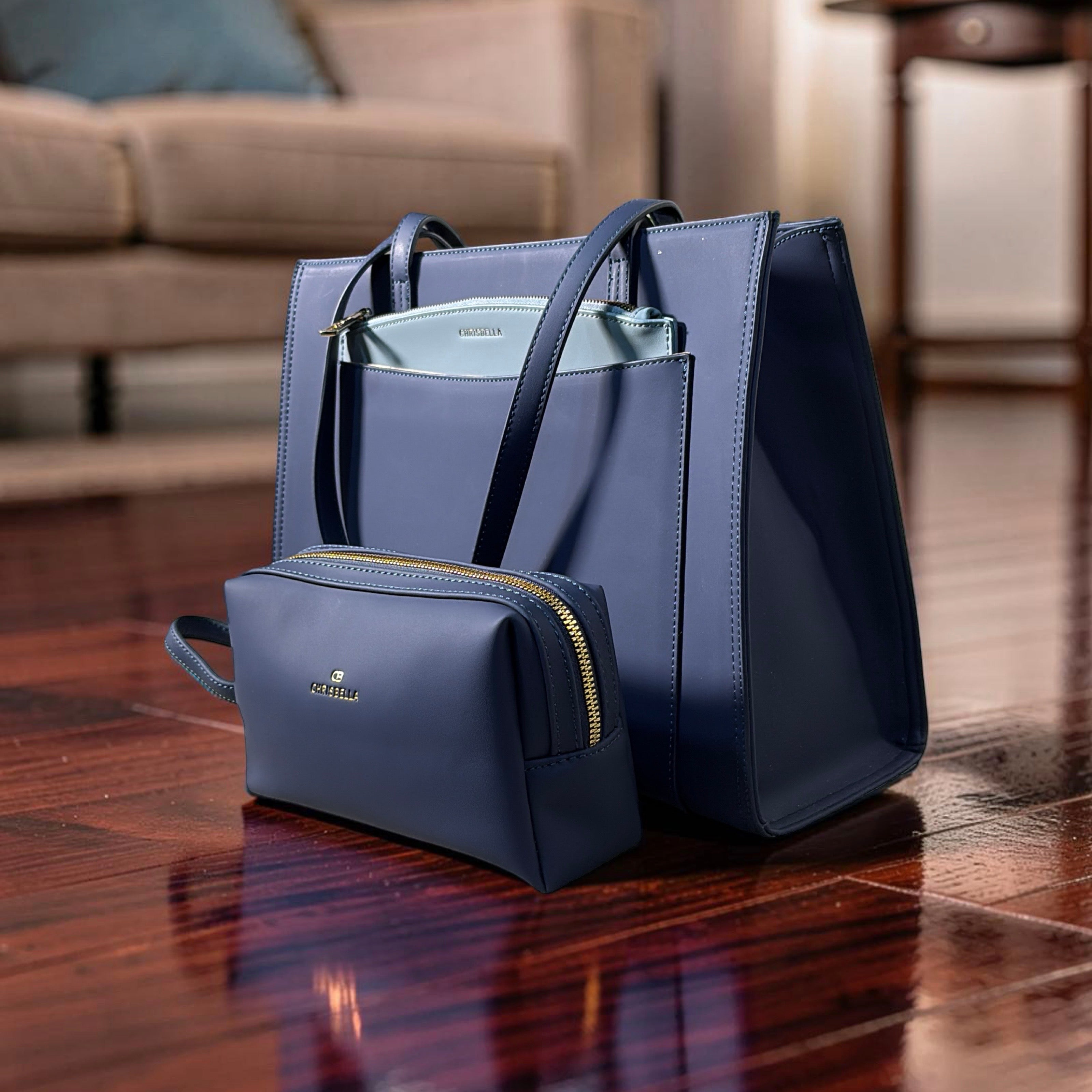 Chrisbella 3-in-1 Shoulder Bag in Navy