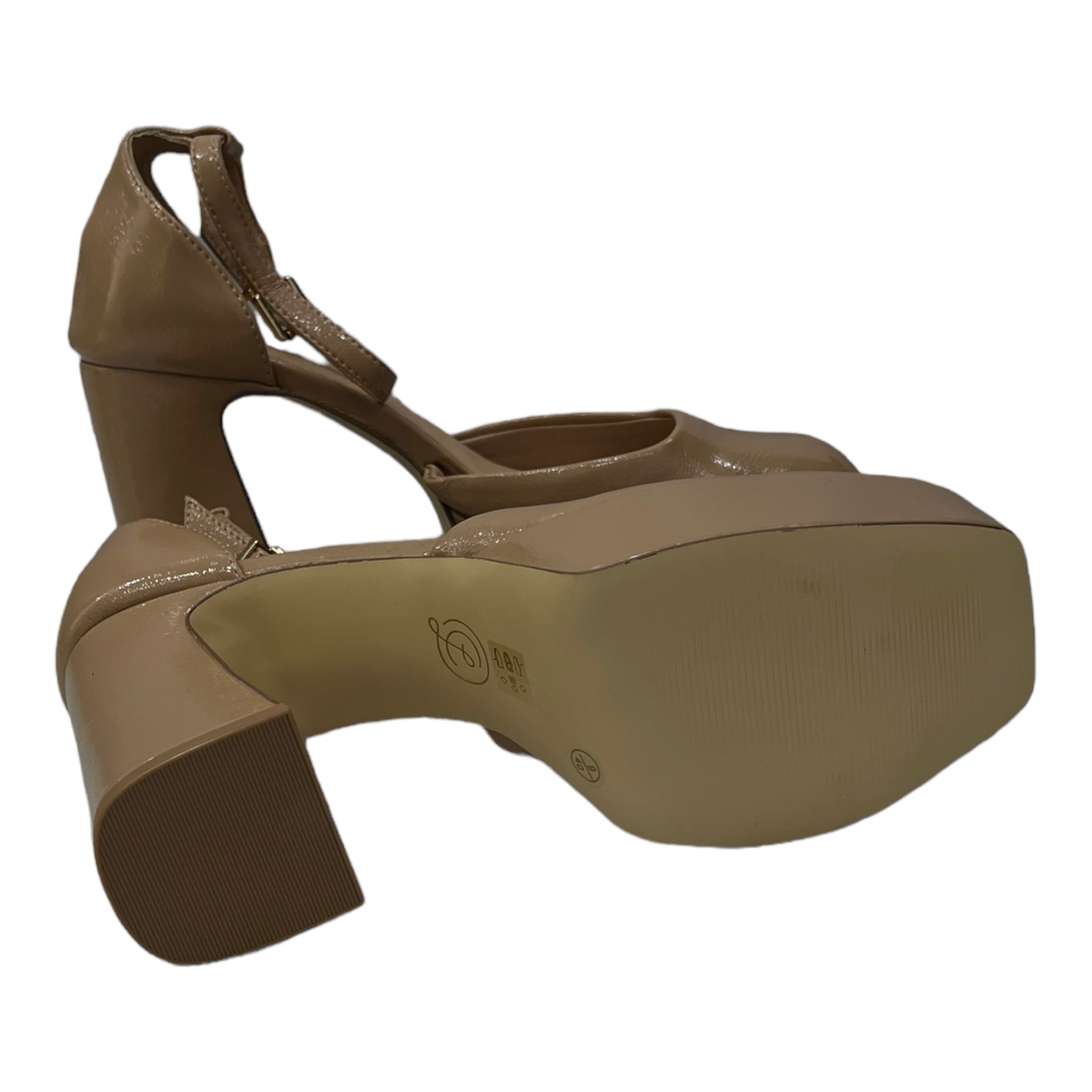 CHINESE LAUNDRY PLATFORM BLOCK HEEL PUMP IN NUDE