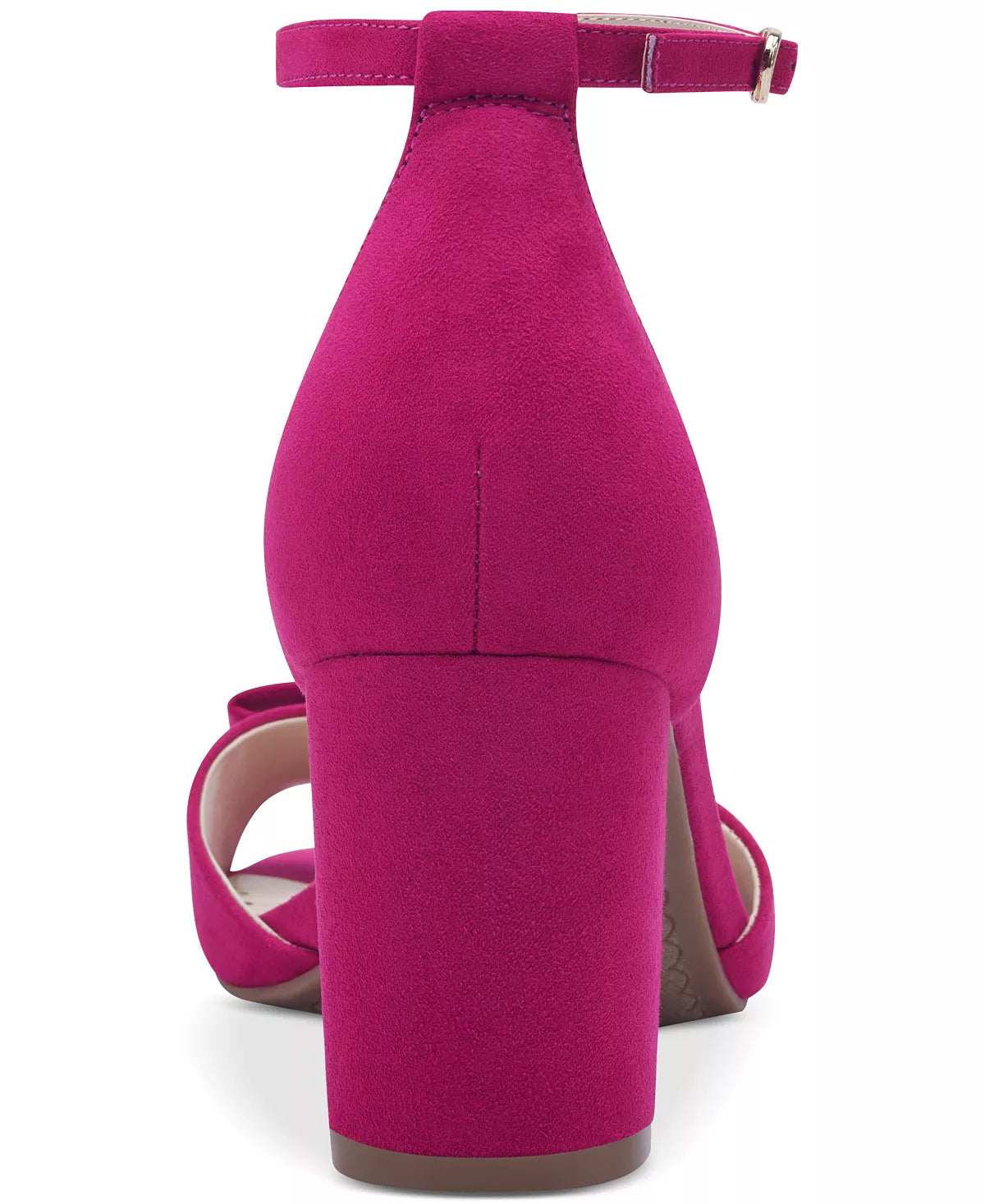 CHARTER CLUB SUEDE BLOCK HEEL SANDAL IN FUCHSIA