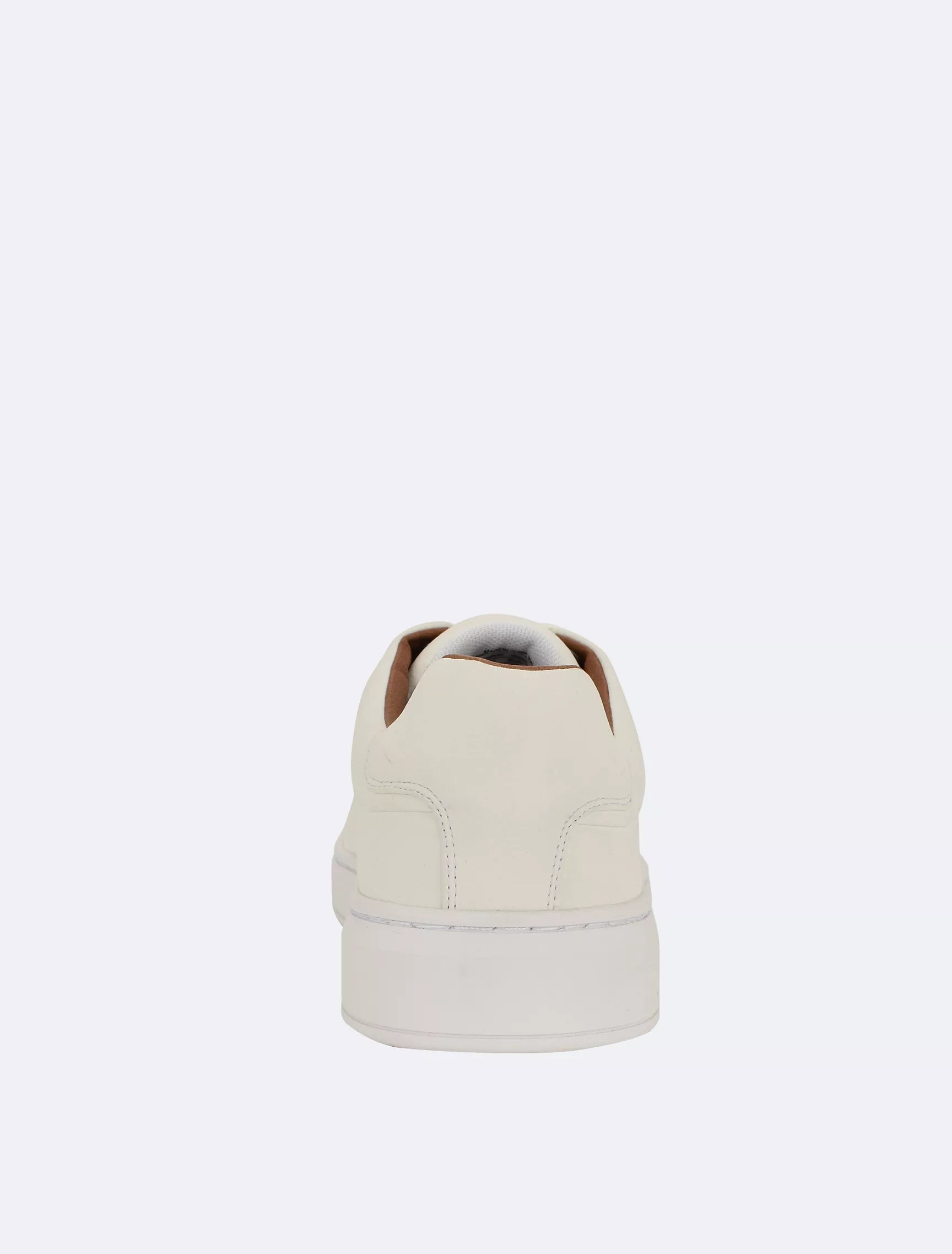 Calvin Klein Unisex Flat Sole Classic Leather Sneakers in White