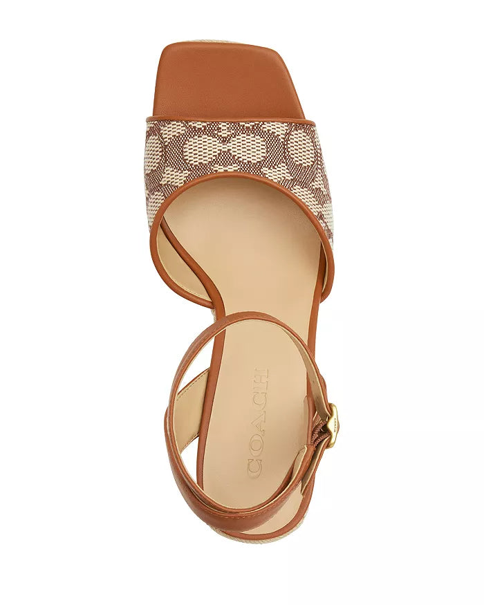 Coach Espadrille Wedge Sandal in Brown