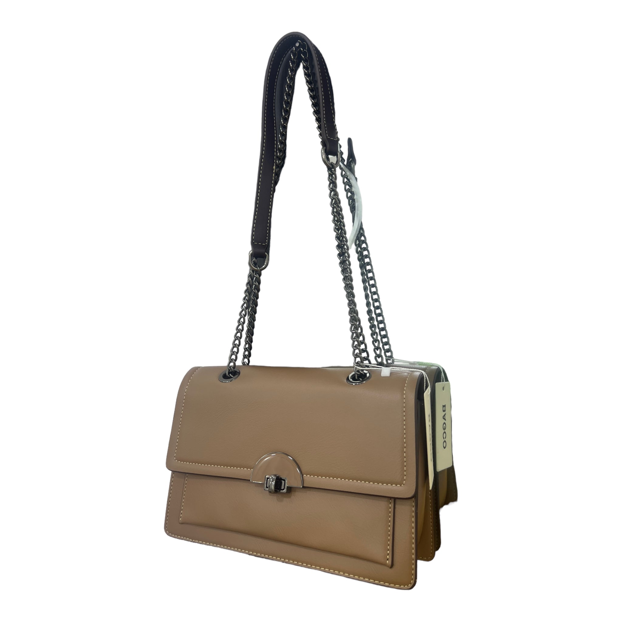 BAGCO MINI STRUCTURED SLINGBAG IN BEIGE