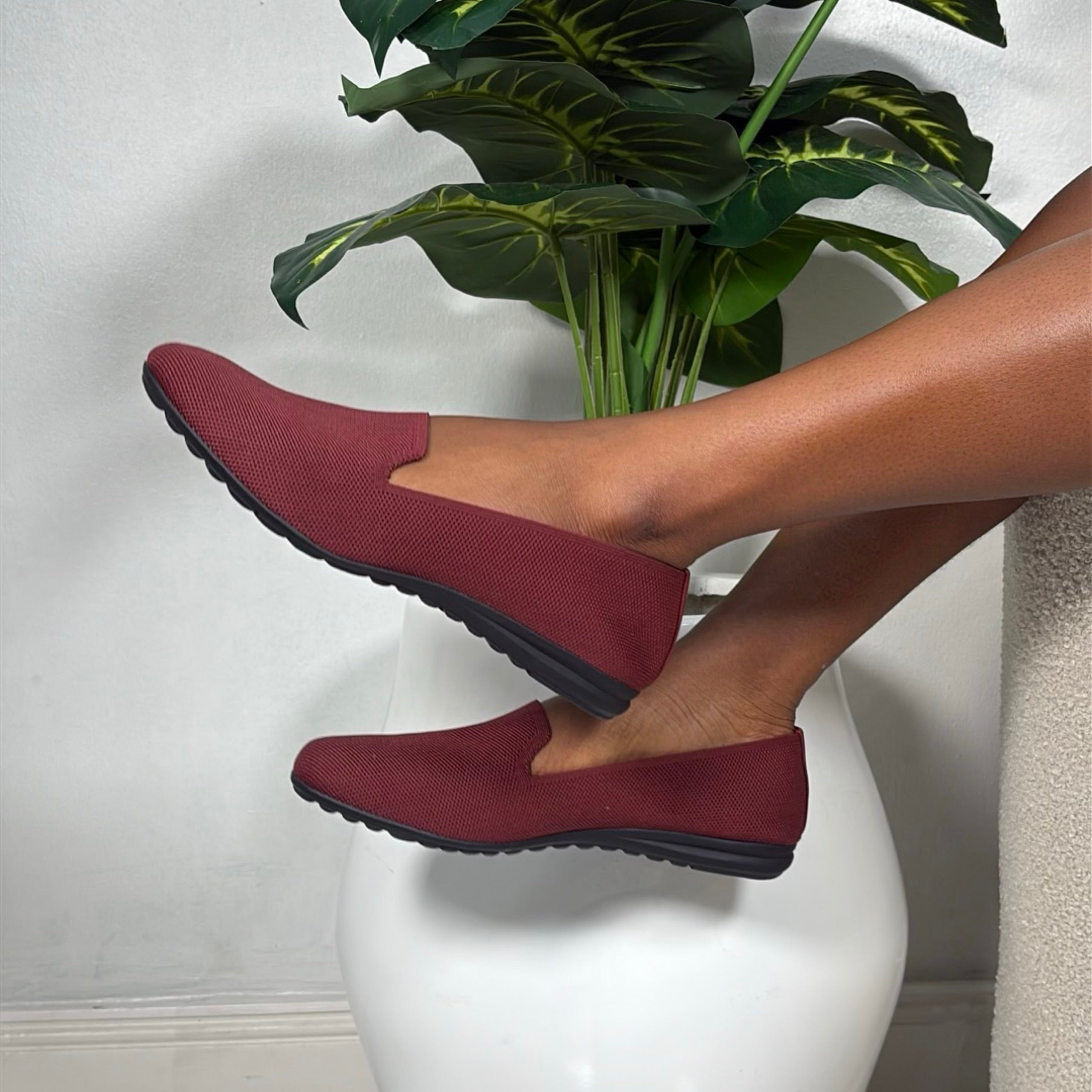 Andiamo Breathable Slip-On in Wine