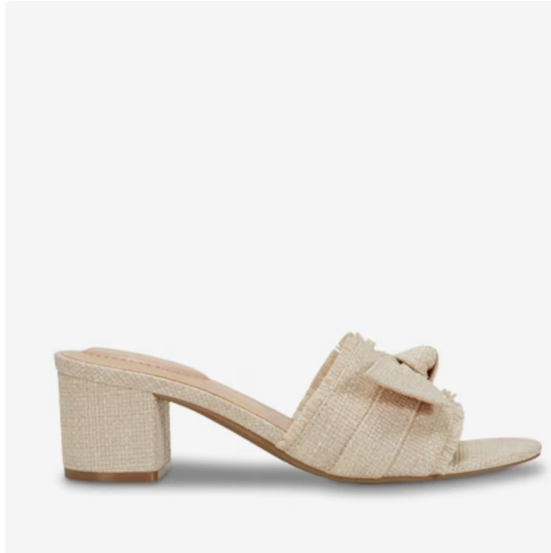 Bandolino Raffia Knot Detail Mule in Natural