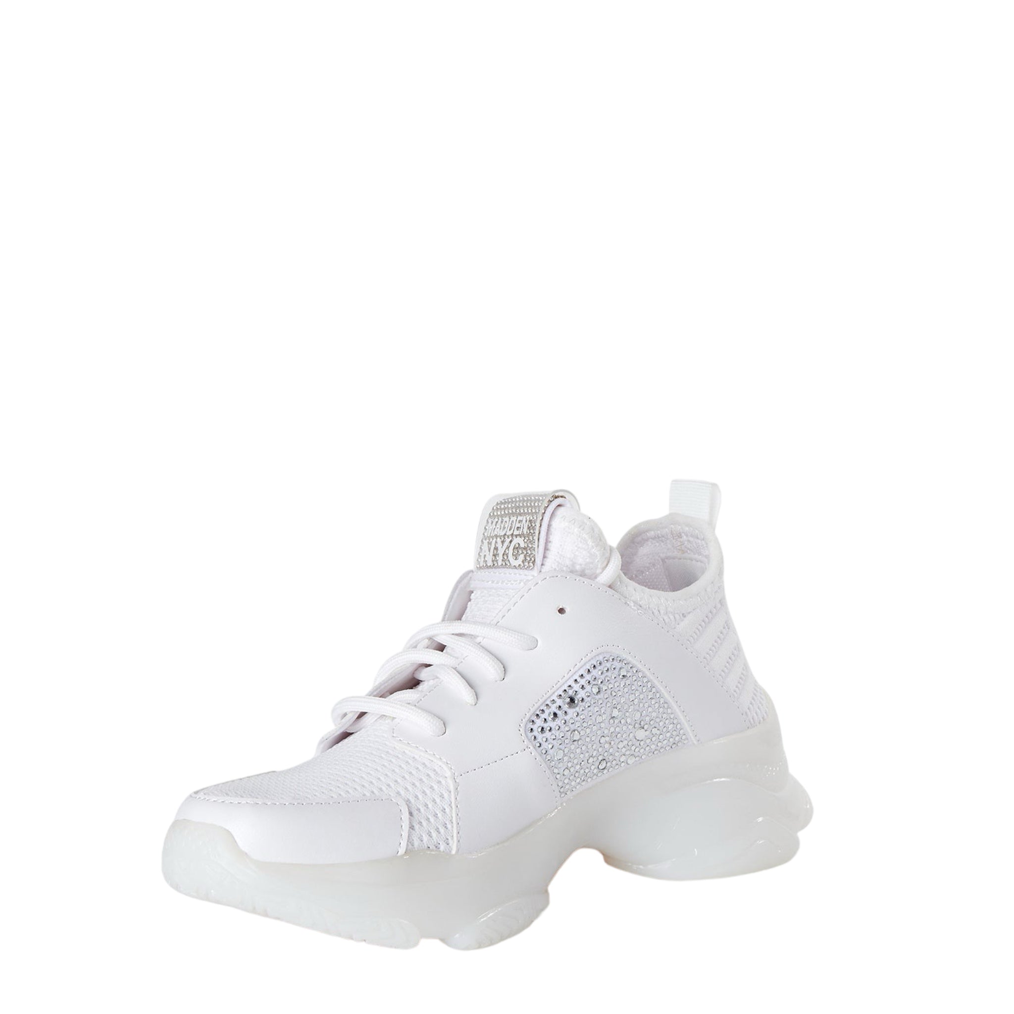 Embellished white clearance sneakers