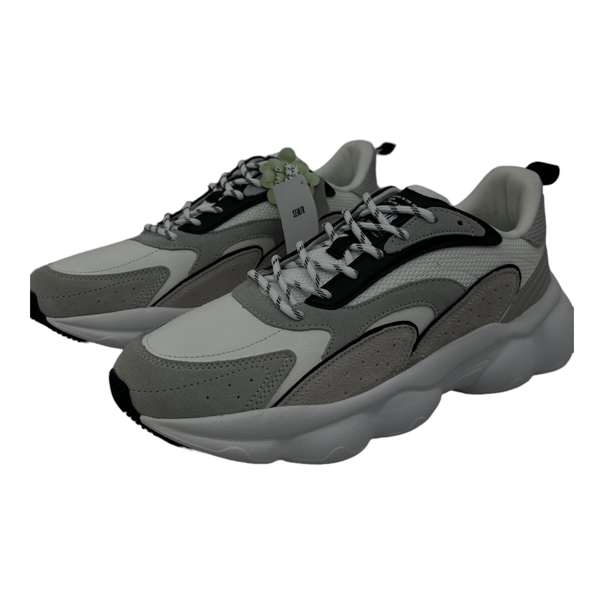 SEMIR MEN'S SNEAKERS WITH SCALLOP SOLE IN GREY