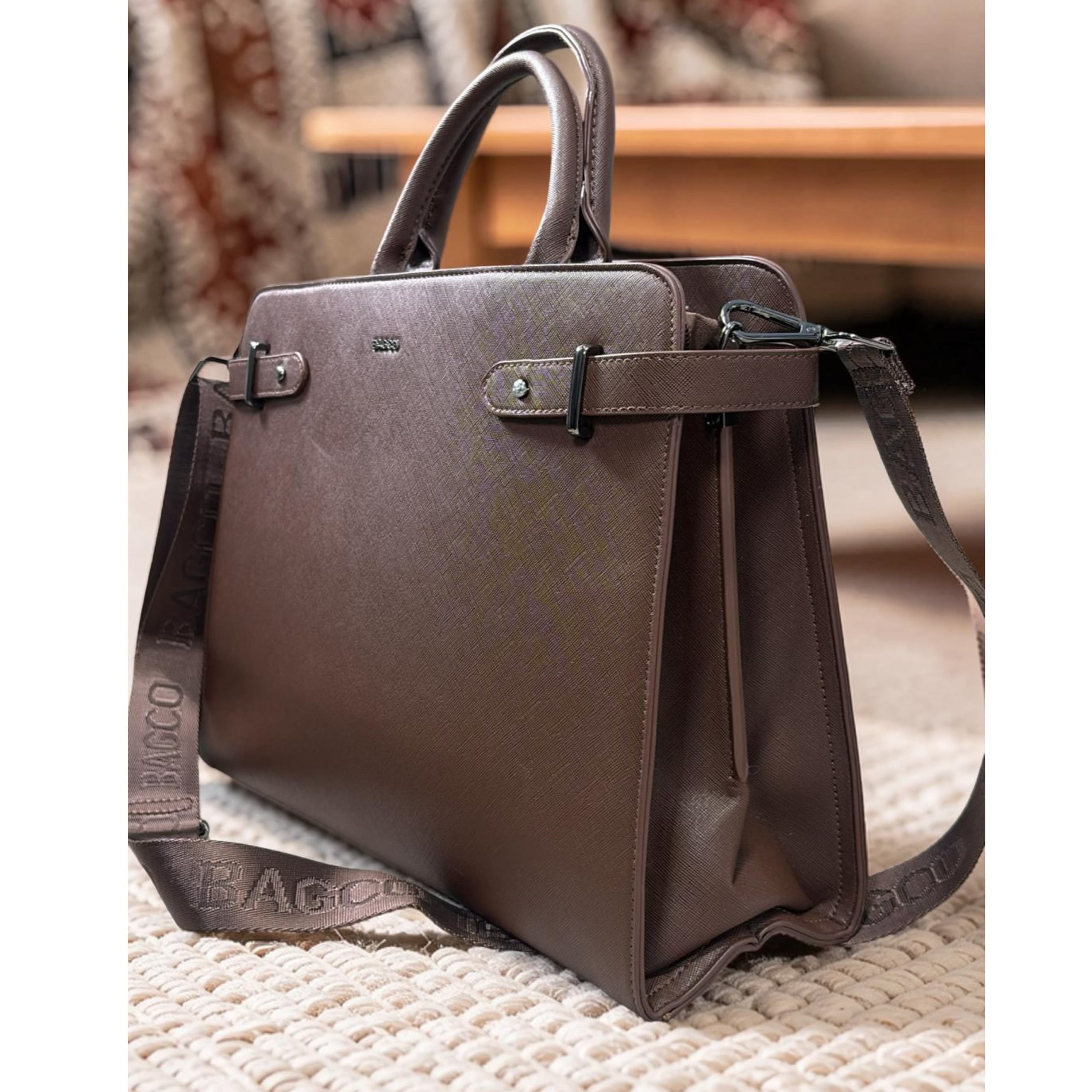 Bagco Unisex Large Laptop/Handbag in Coffee