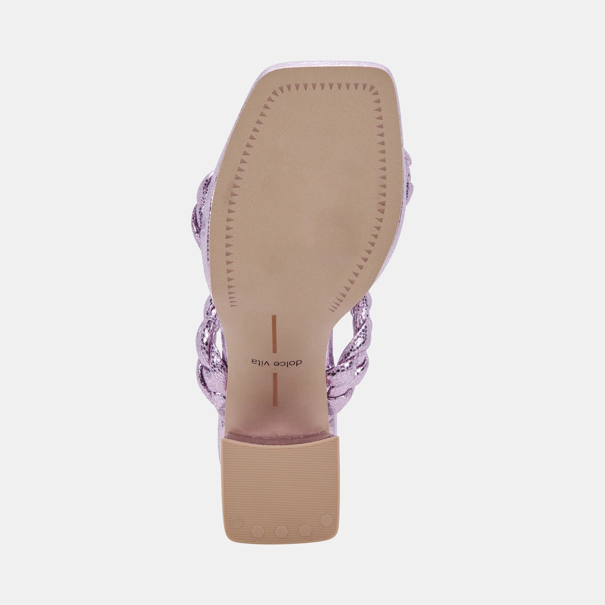 DOLCE VITA LILAC DOUBLE MATTED STRAP PLATFORM MULE