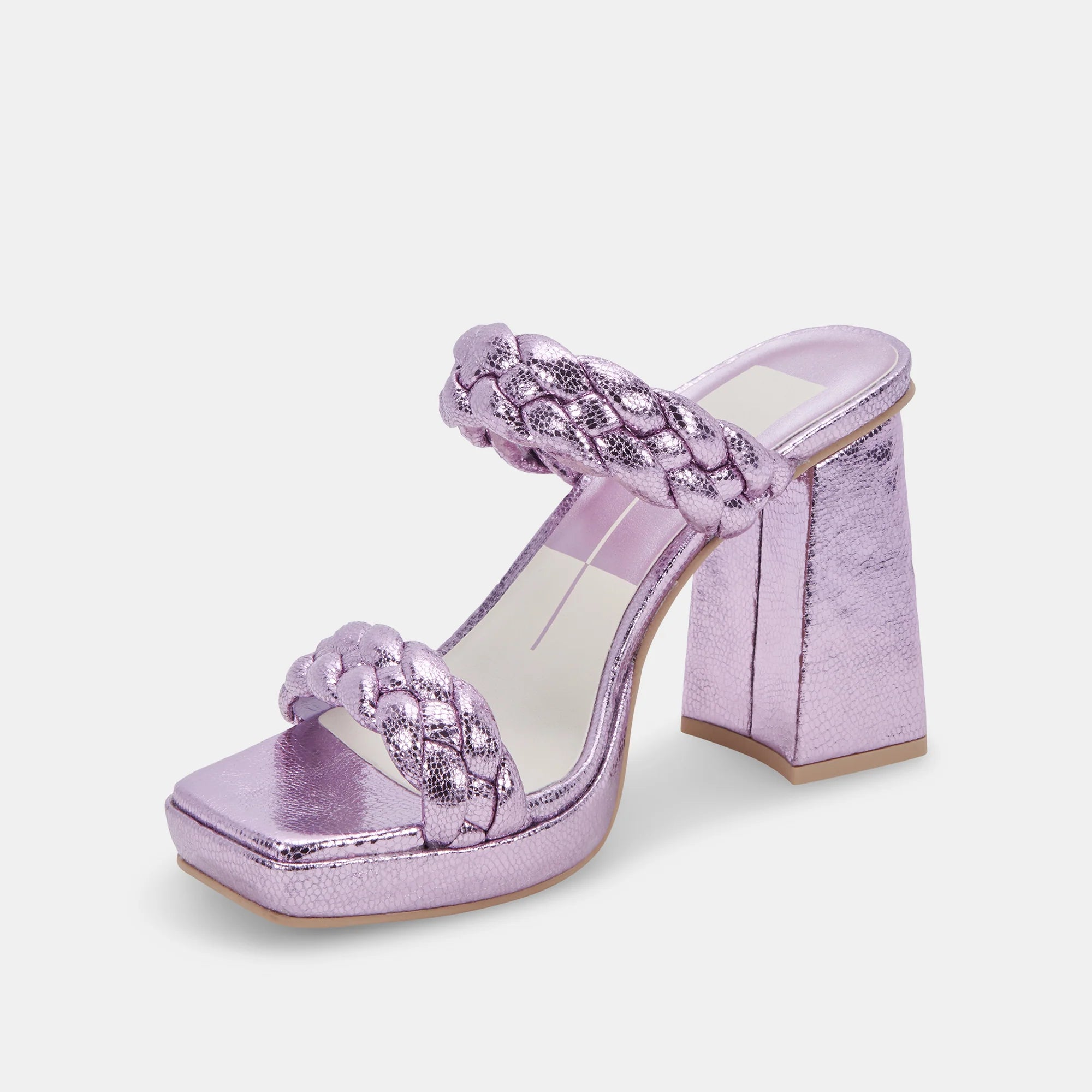 DOLCE VITA LILAC DOUBLE MATTED STRAP PLATFORM MULE