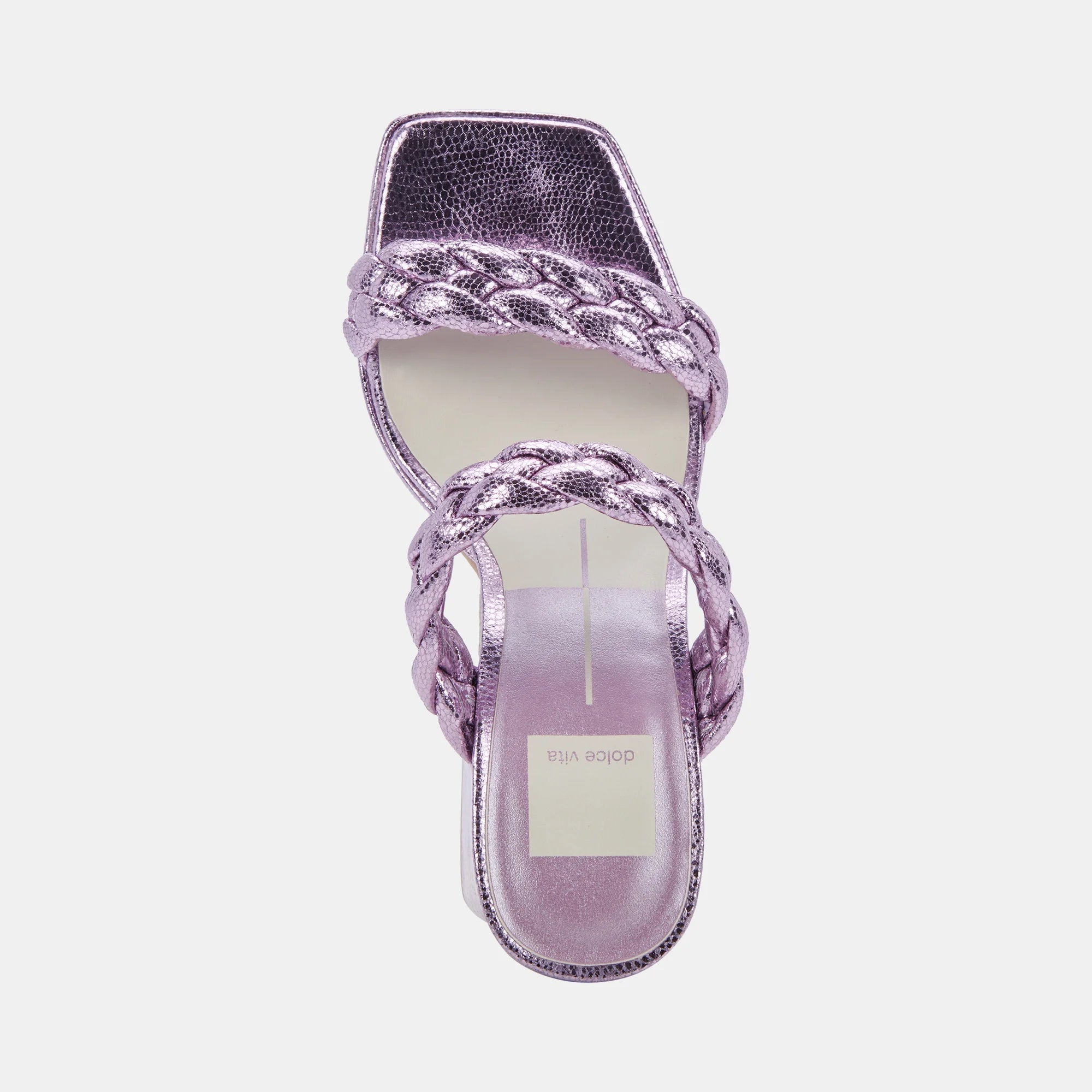 DOLCE VITA LILAC DOUBLE MATTED STRAP PLATFORM MULE