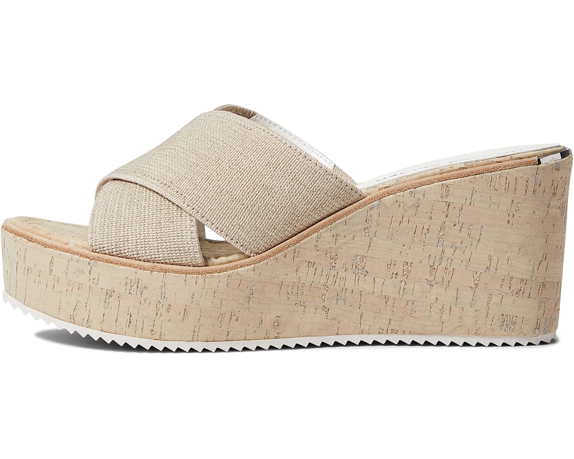 DONALD PLINER CROSS STRAP WEDGE MULE