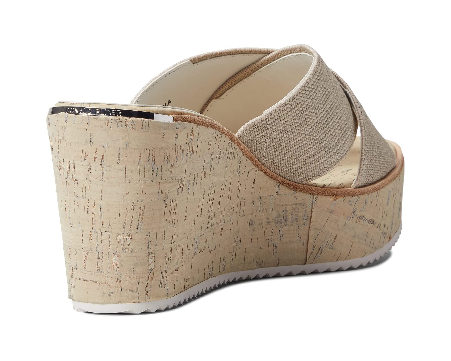 DONALD PLINER CROSS STRAP WEDGE MULE
