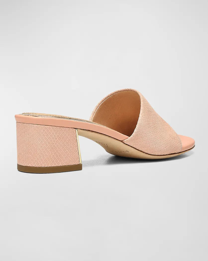 DONALD PLINER PINK TOE THONG BLOCK HEEL