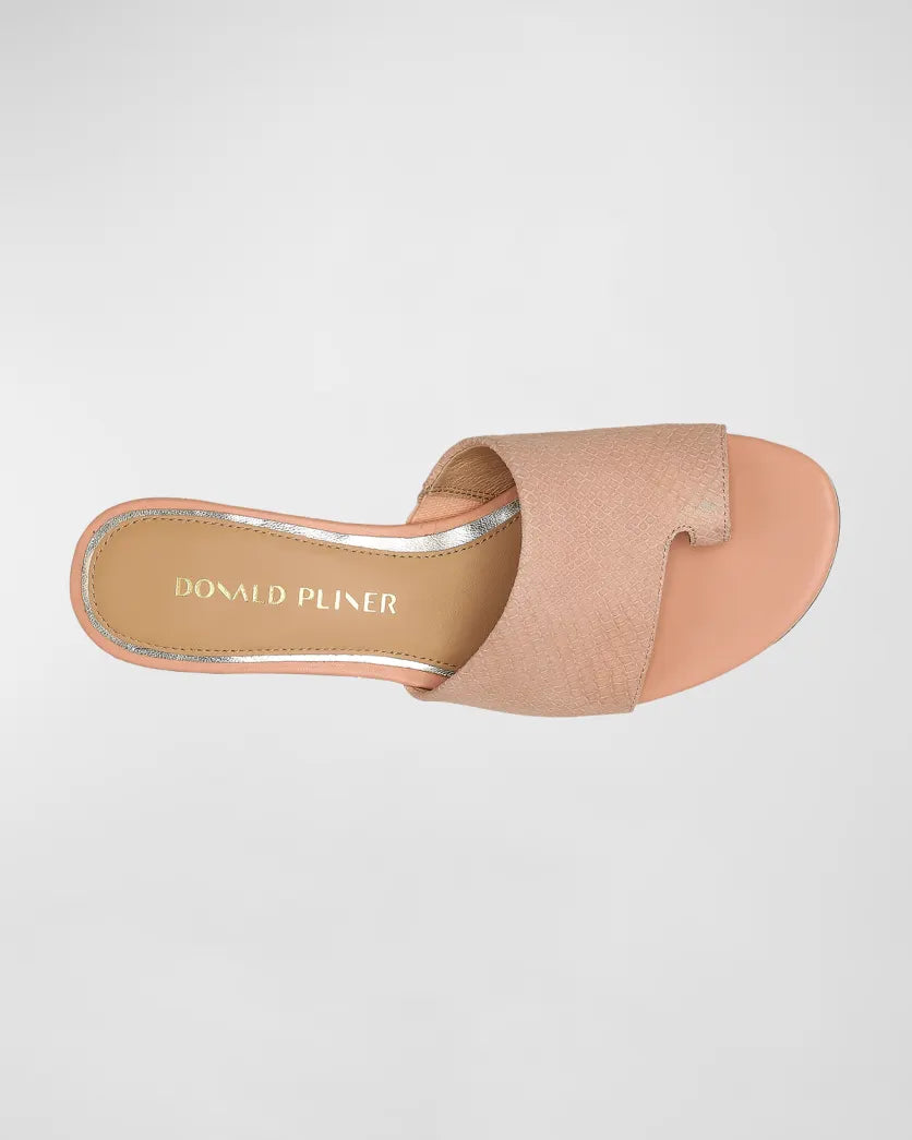 DONALD PLINER PINK TOE THONG BLOCK HEEL