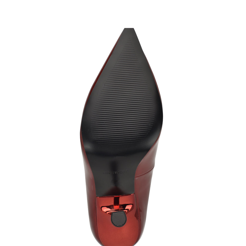Nine West Pointed Toe Pump in Red Mirror