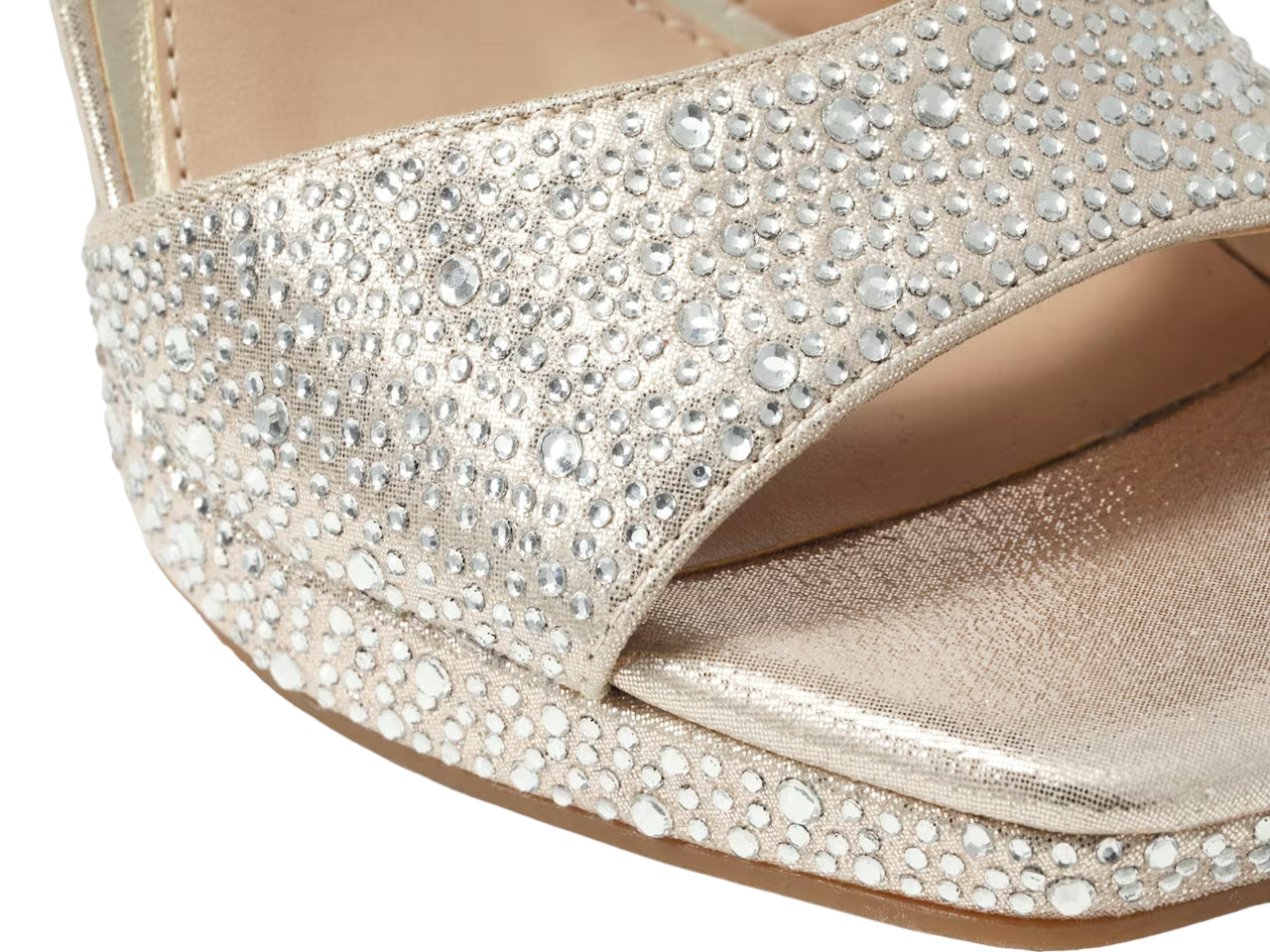KELLY & KATIE CHAMPAGNE EMBELLISHED PLATFORM SANDAL