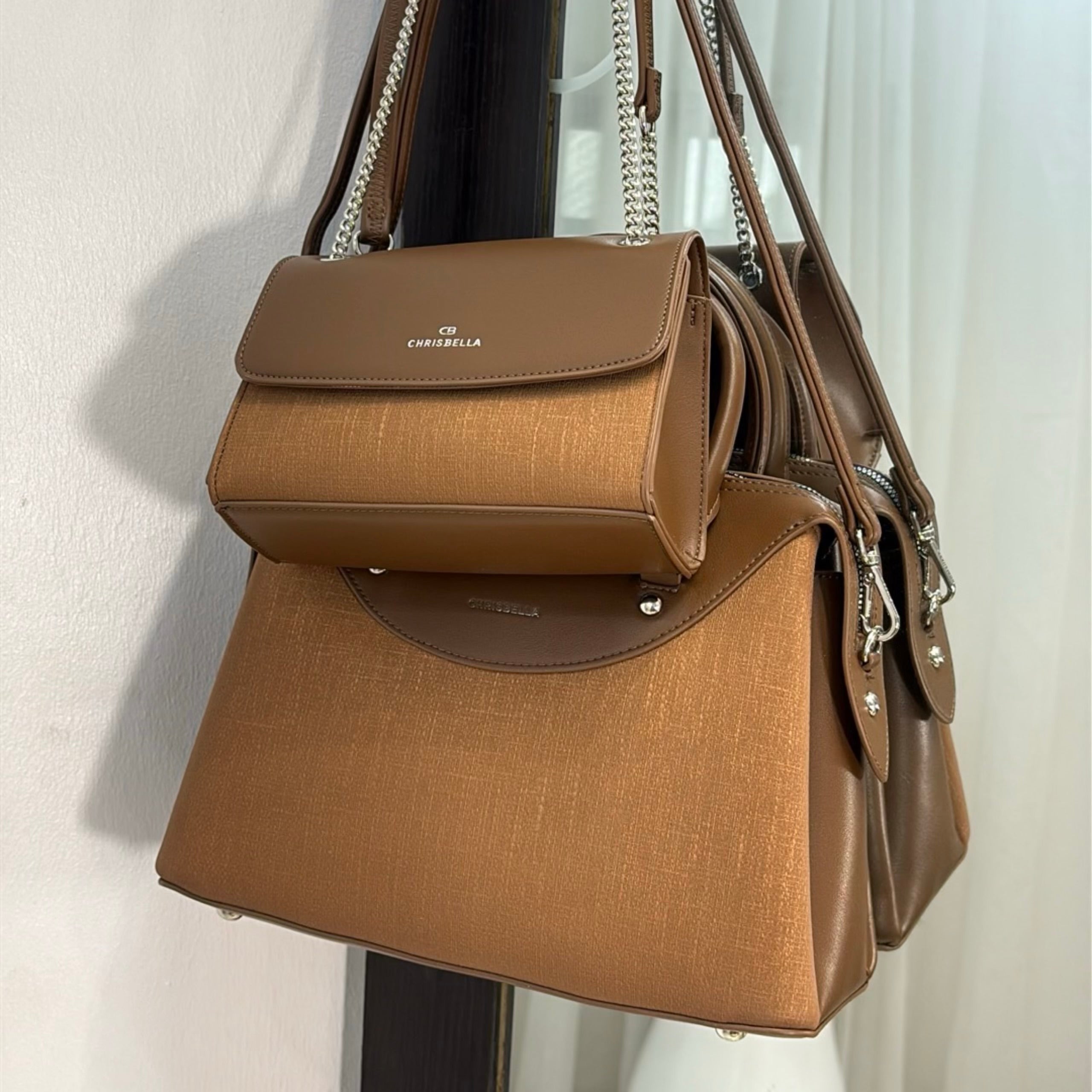 Chrisbella Medium 2-in-1 Bag in Brown