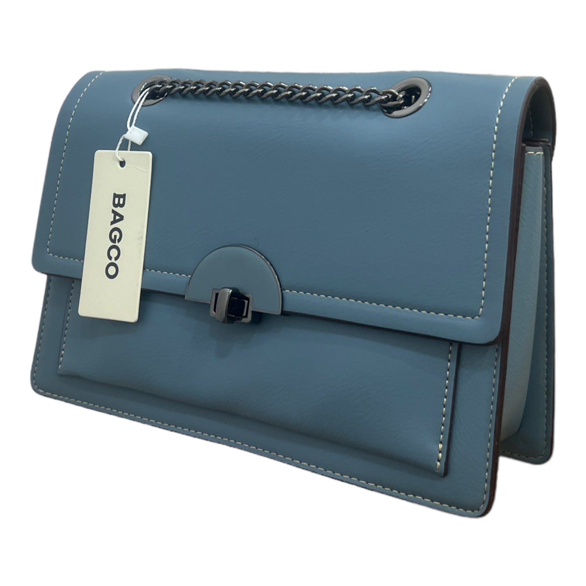 BAGCO MINI STRUCTURED SLINGBAG IN BLUE