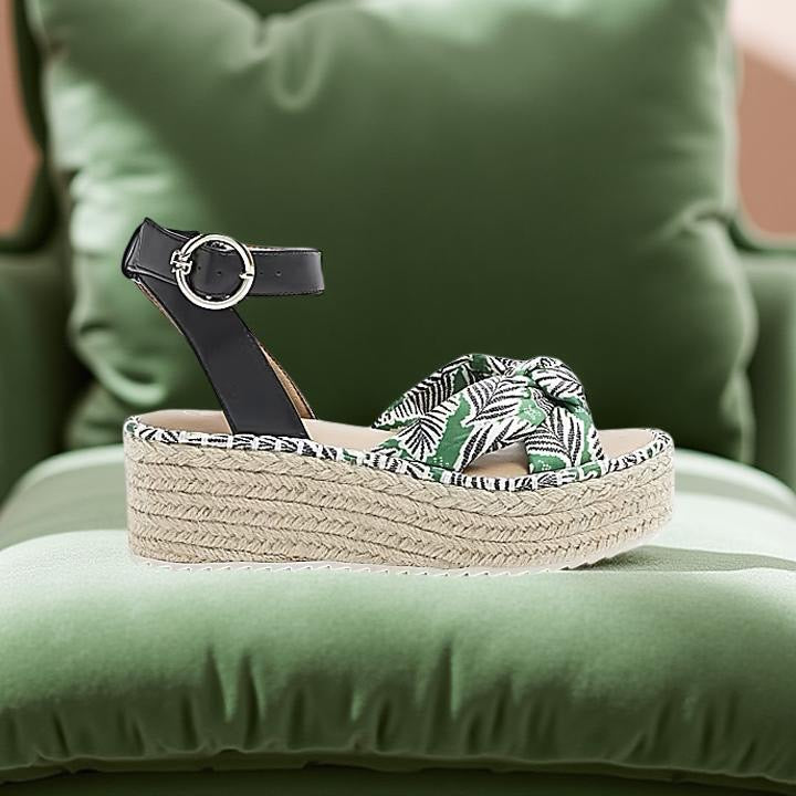 River Island Knot Espadrille Sandal in Green