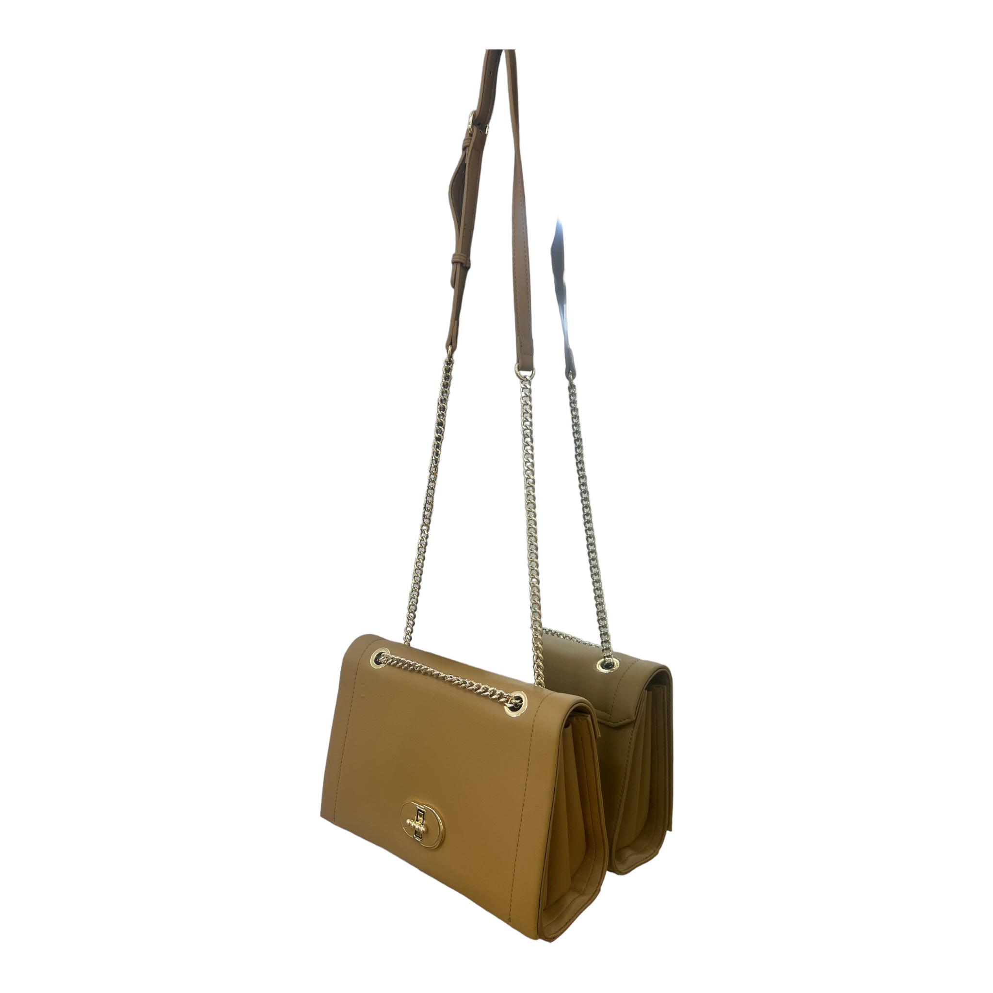 CHRISBELLA STRUCTURED SIDE BAG IN BEIGE