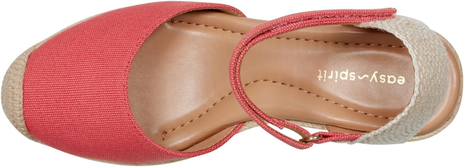 Easy Spirit Espadrille Wedge Sandle in Coral
