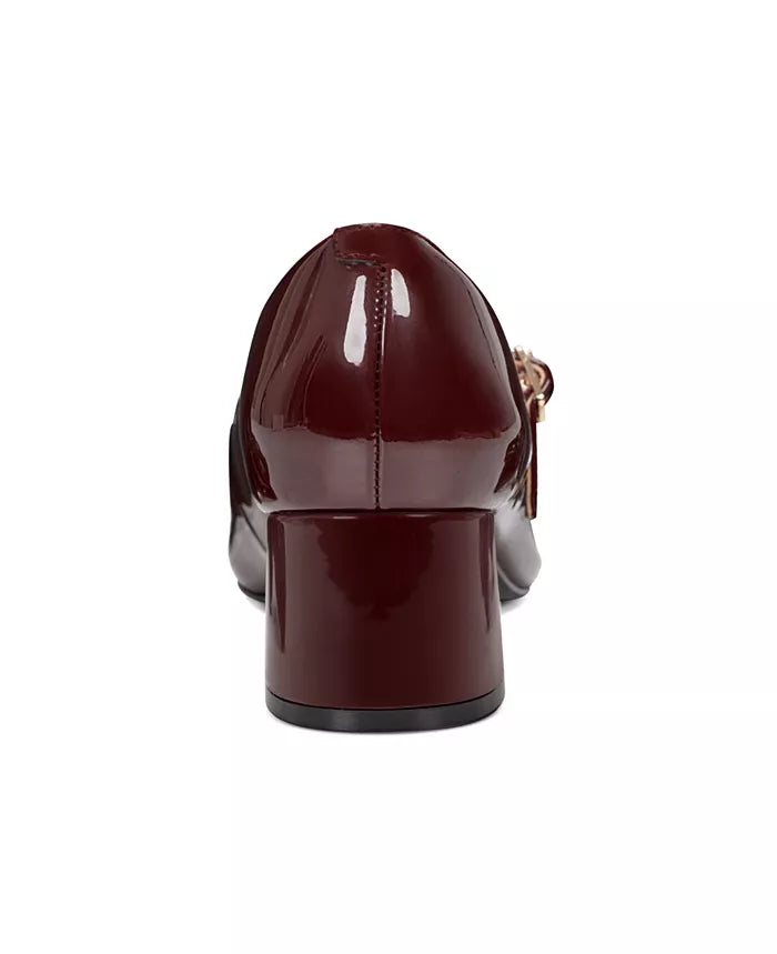 Easy Spirit Patent Leather Maryjane Block Heel Pump in Burgundy