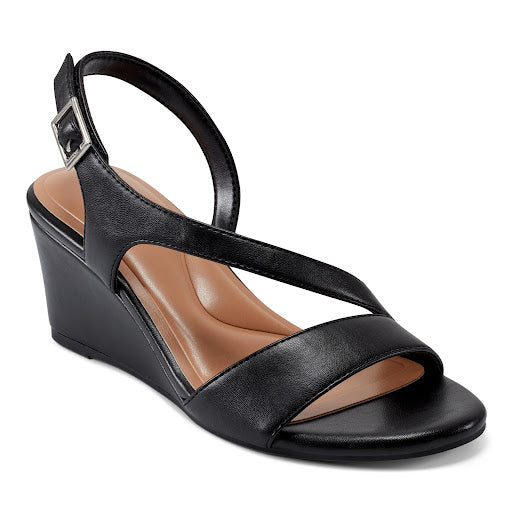 Easy Spirit Wedge Sandal in Black