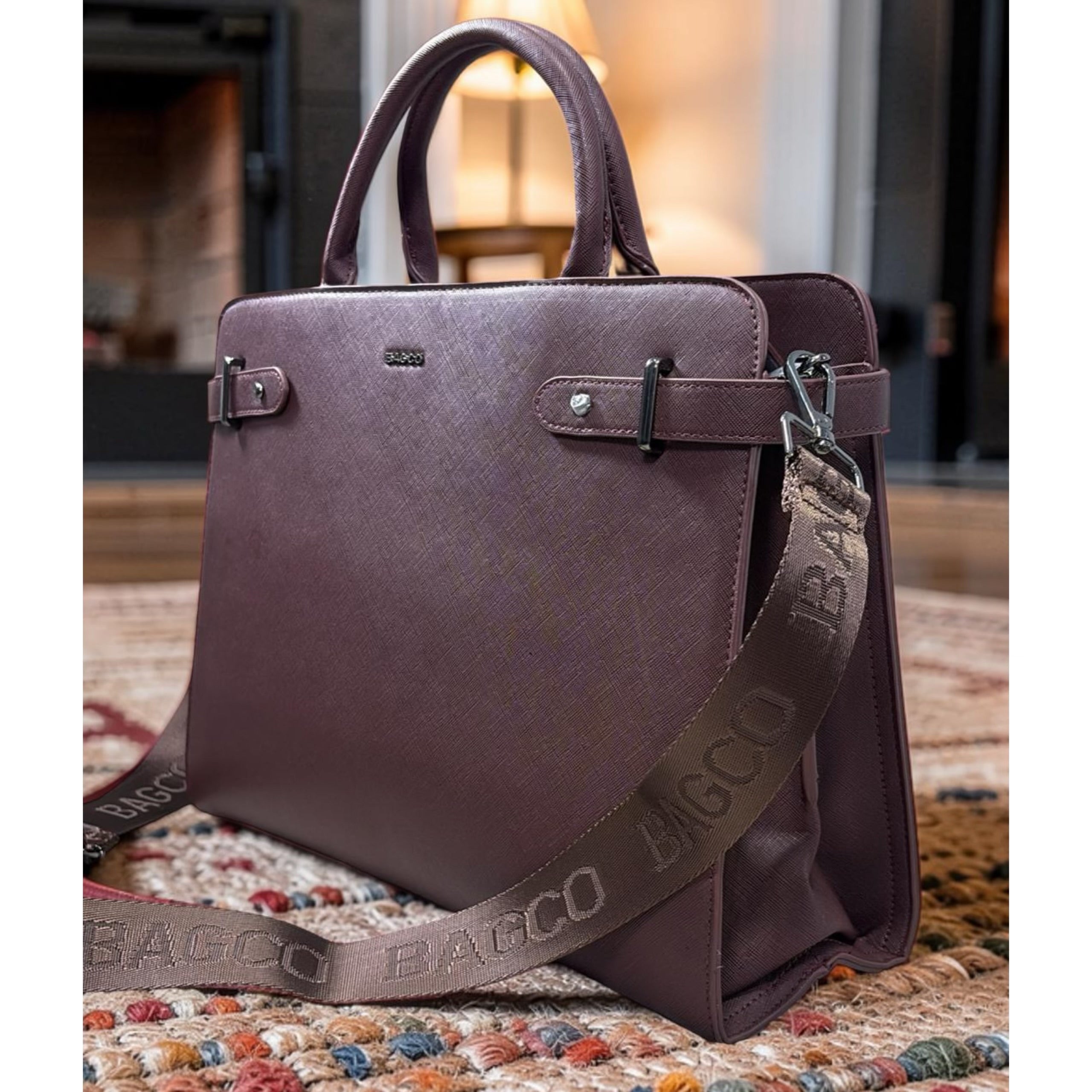 Bagco Unisex Large Laptop/Handbag in Burgundy