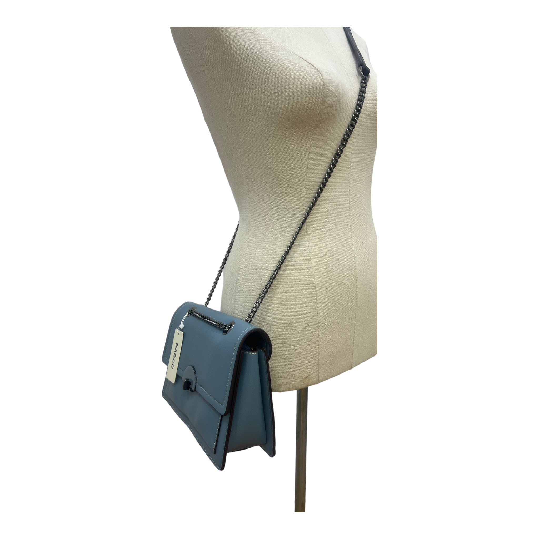 BAGCO MINI STRUCTURED SLINGBAG IN BLUE