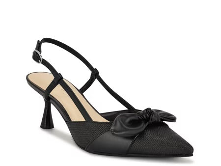 Nine West Bow Detail Slingback Heels in Black