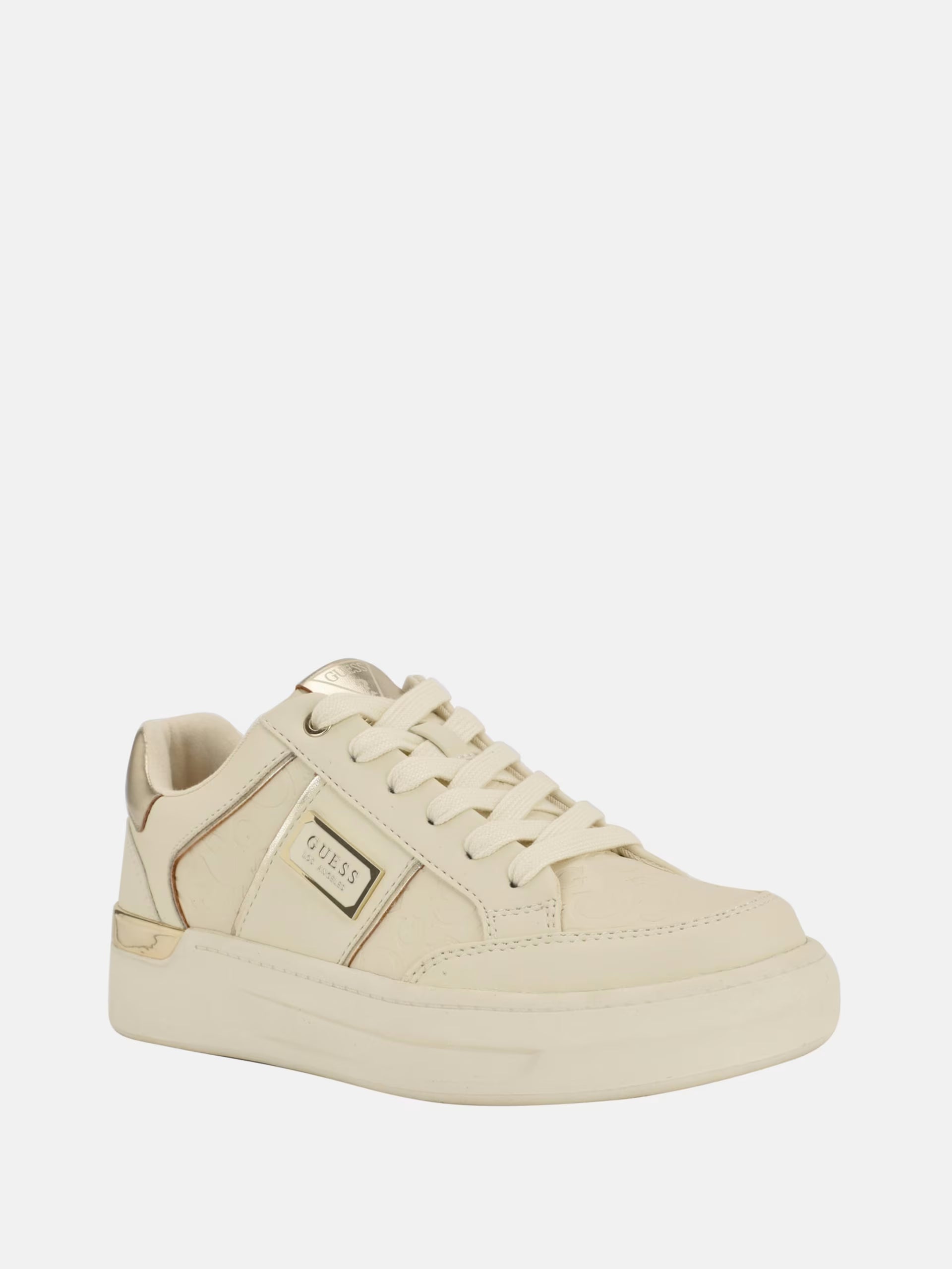 Guess Gold Highlight Sneakers in Beige