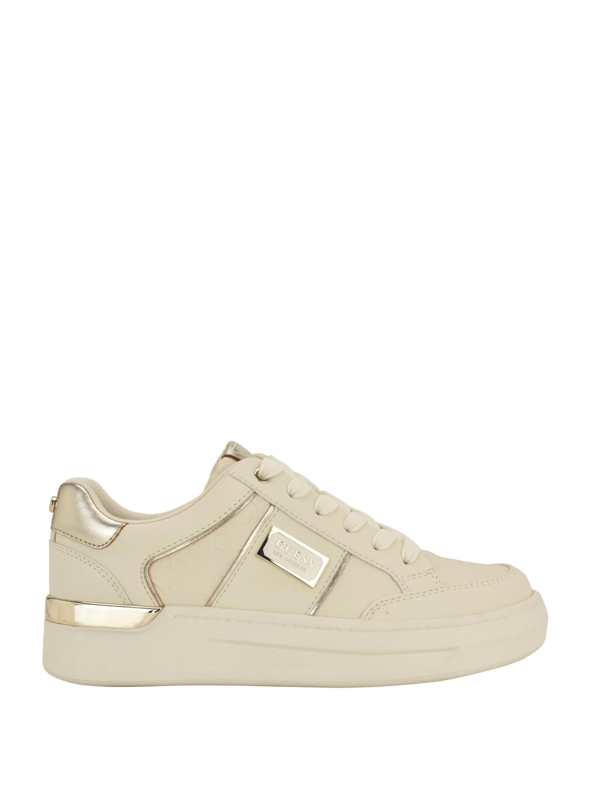 Guess Gold Highlight Sneakers in Beige