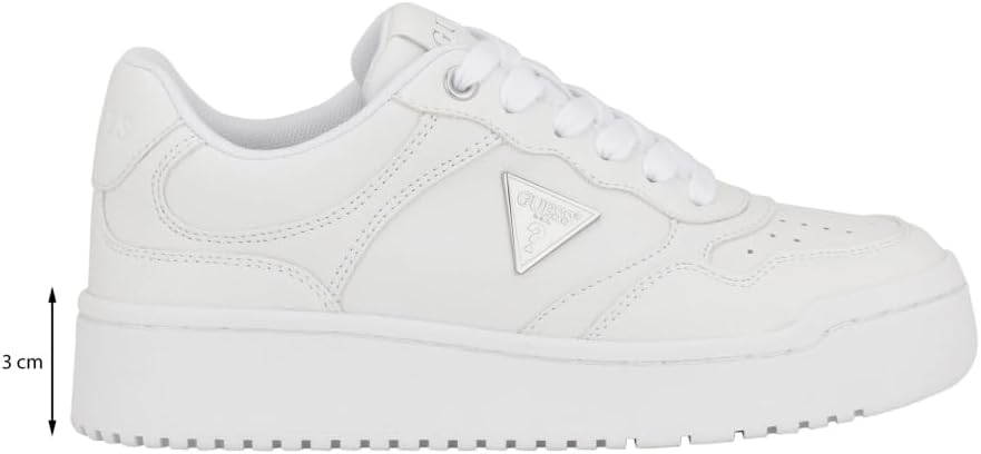 Guess Logo Detail Classic Sneakers in White