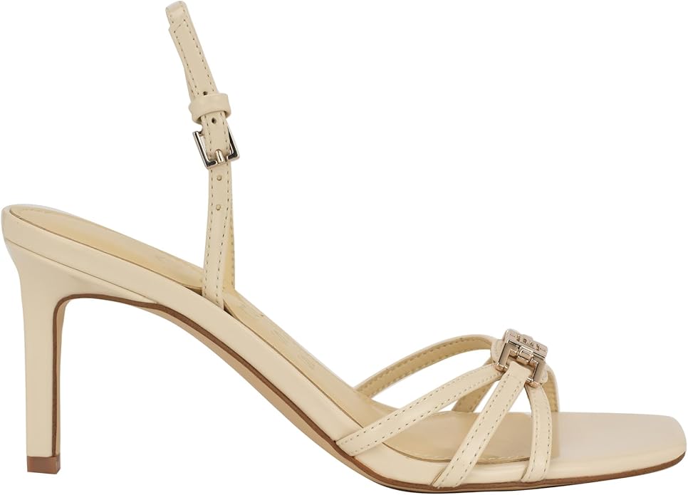 Guess Strappy Heeled Sandal in Beige