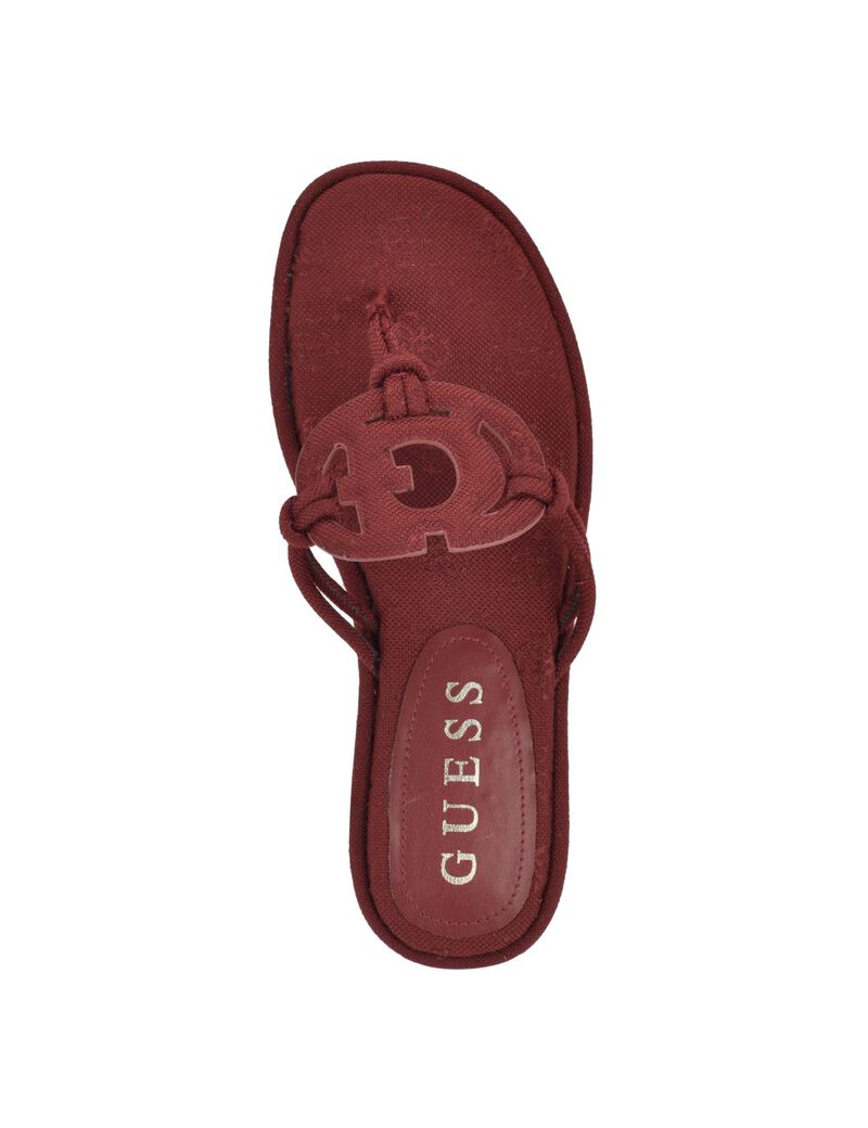 Guess Fabric Slippers in Burgundy