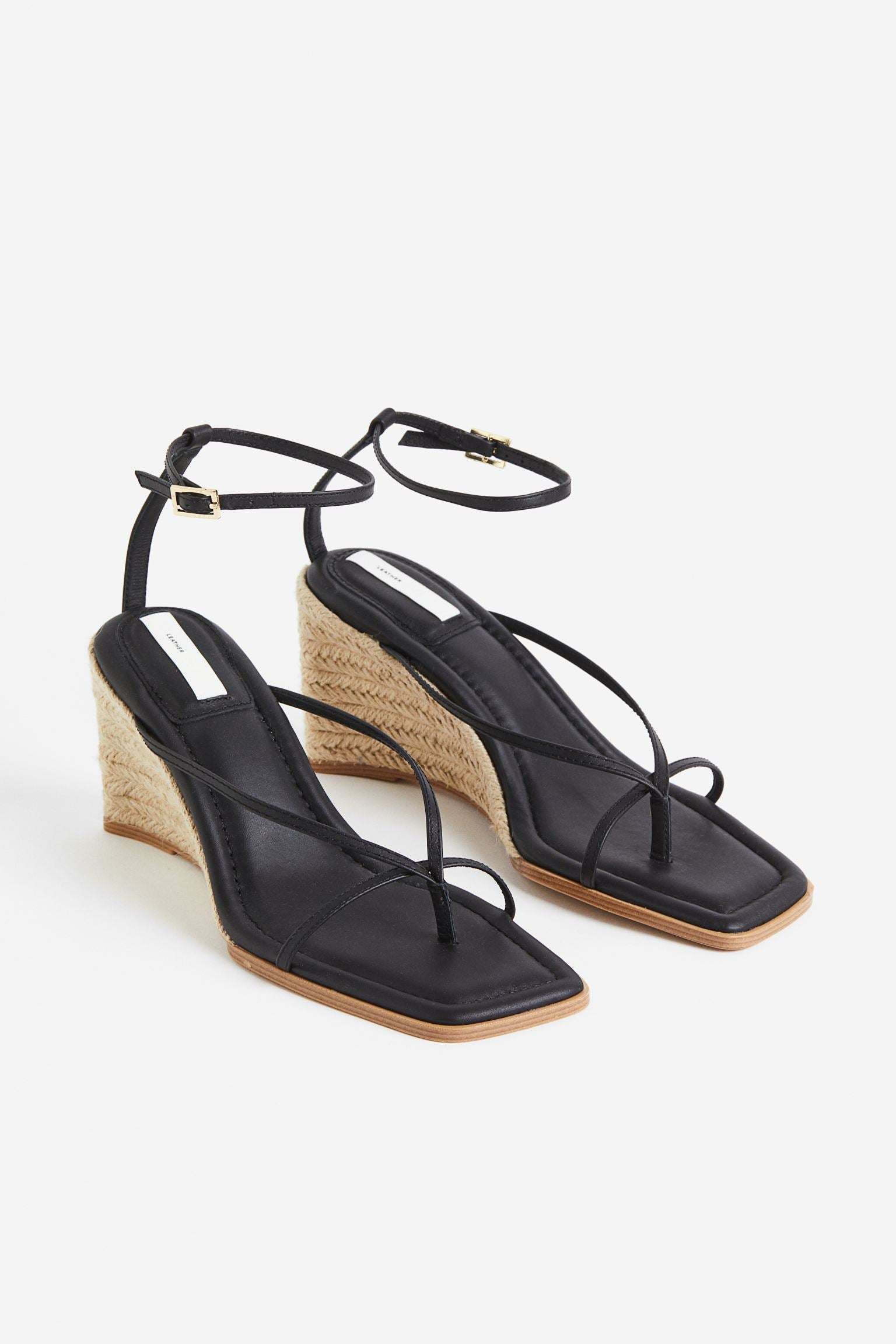 H and 2024 m black sandals