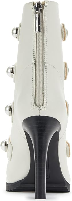 KARL LAGERFELD OFF-WHITE ZIP BOOTIES