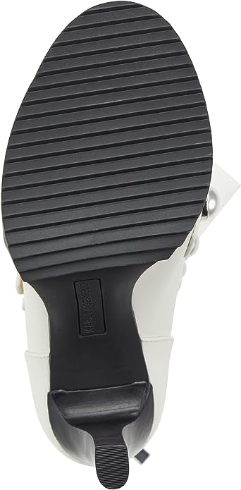 KARL LAGERFELD OFF-WHITE ZIP BOOTIES