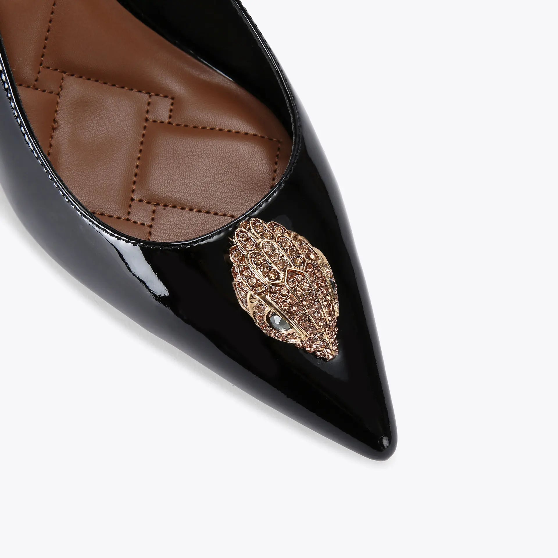 Kurt Geiger Patent Leather Slingback Heels in Black