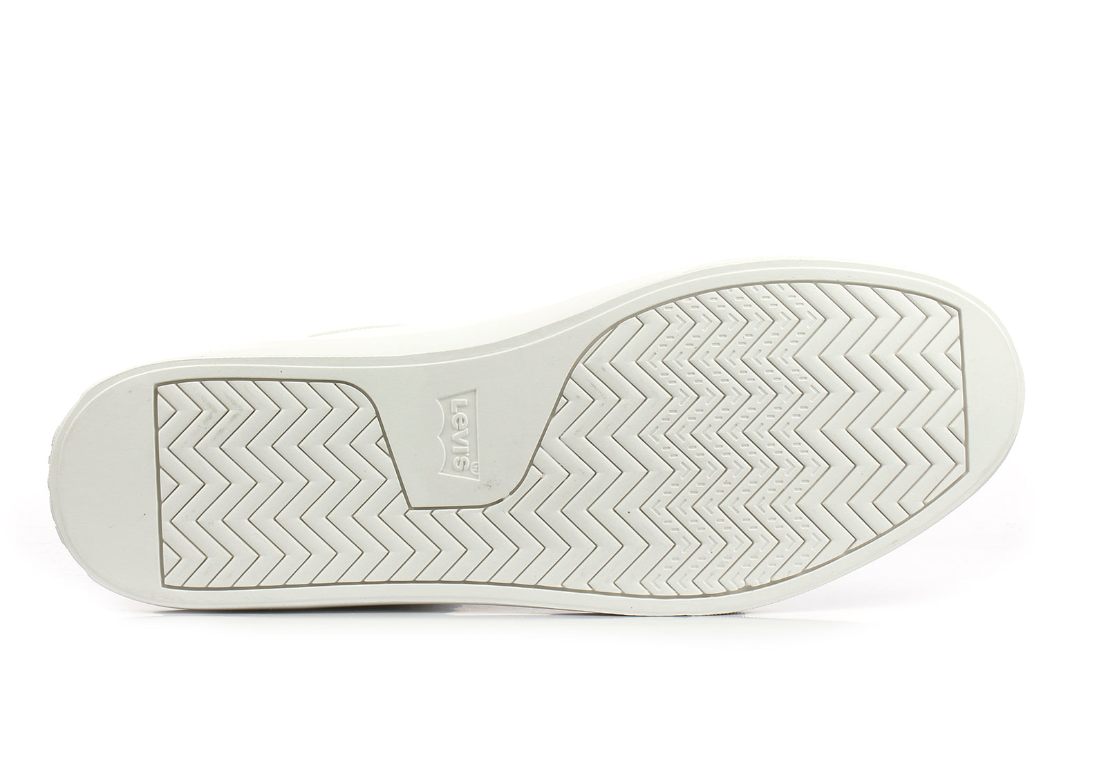 LEVI's FLAT SOLE LACE-UP UNISEX SNEAKERS IN WHITE