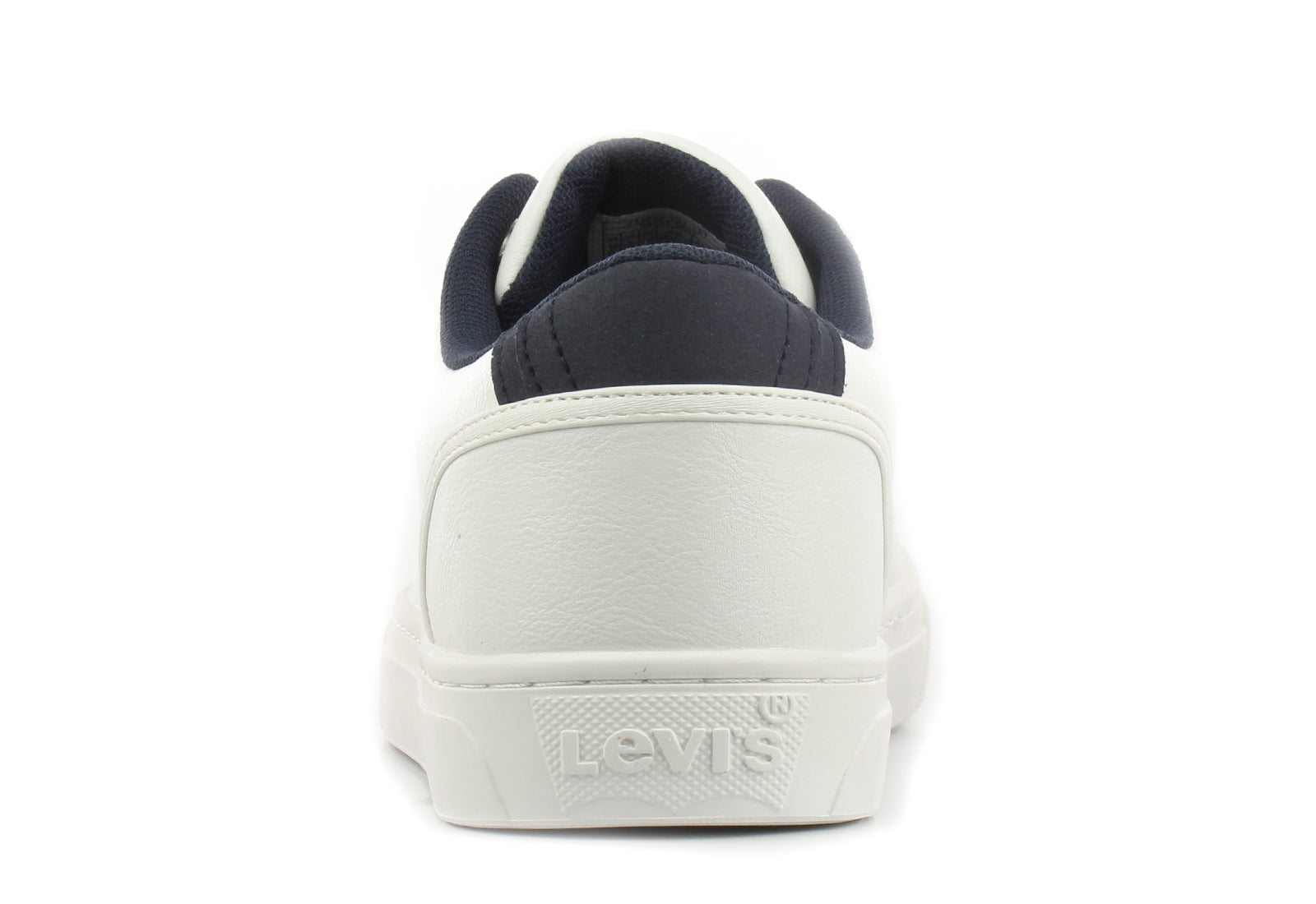 LEVI's FLAT SOLE LACE-UP UNISEX SNEAKERS IN WHITE