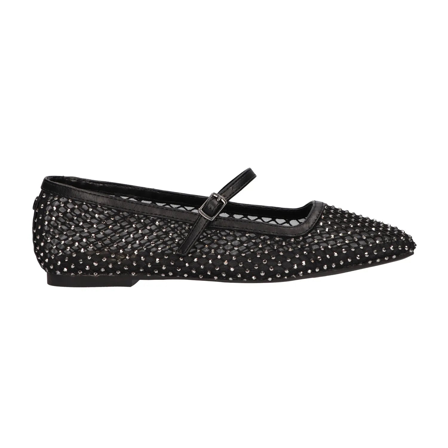 La Strada Mesh Almond Toe Maryjane in Black