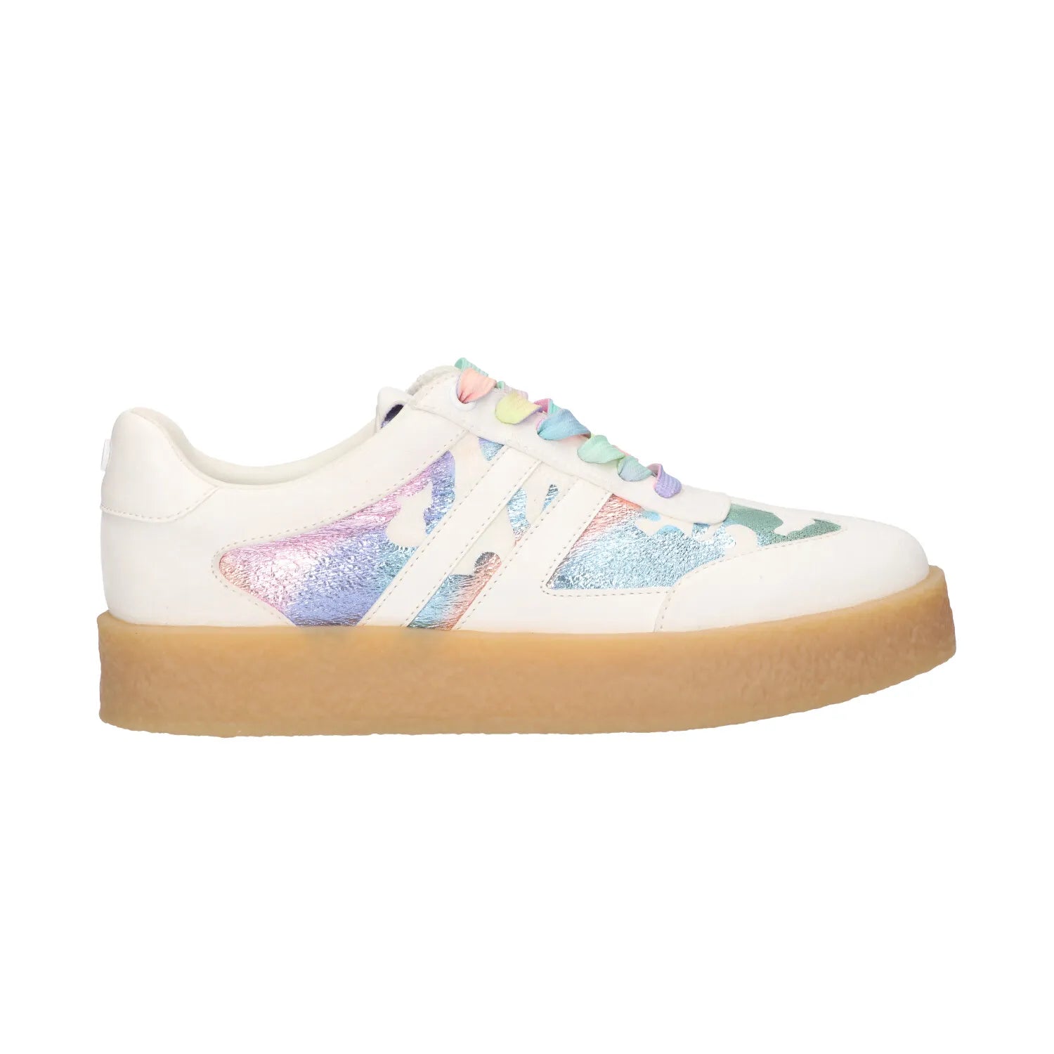 La Strada Rubber Sole Sneakers in Off White