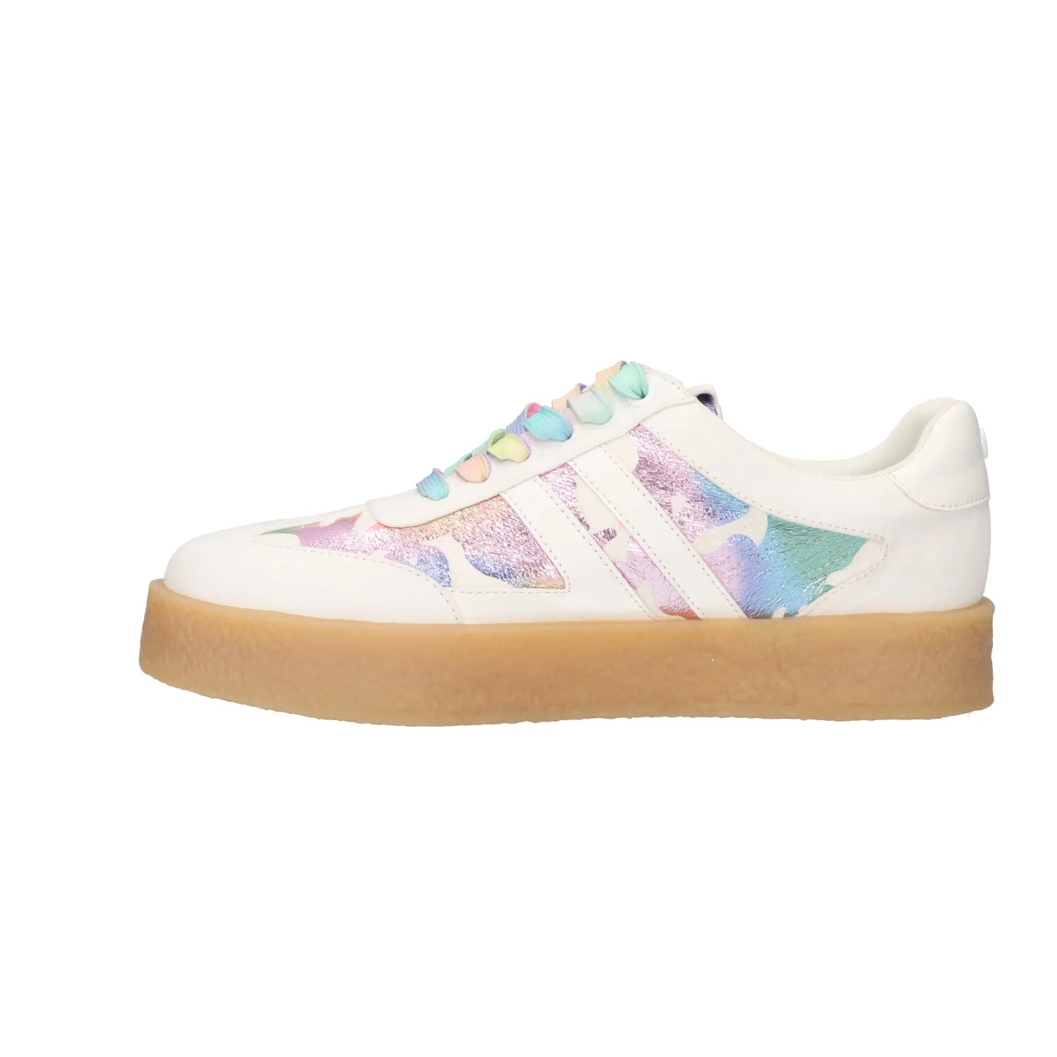 La Strada Rubber Sole Sneakers in Off White